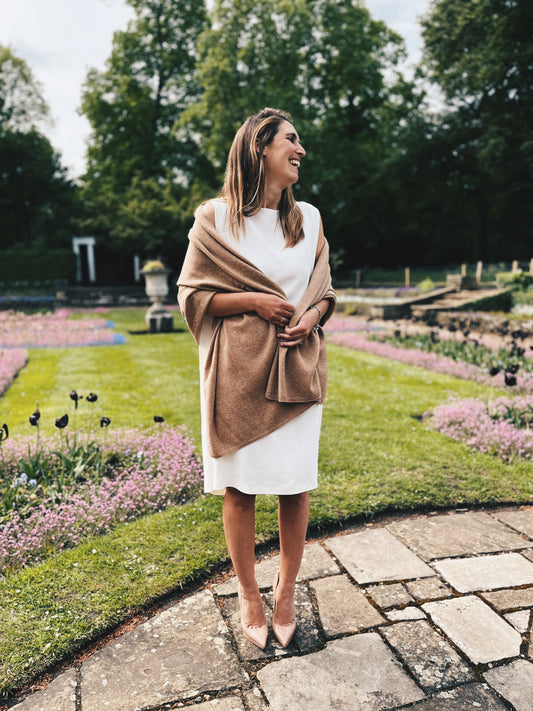 Rich Caramel Cashmere Travel Wrap