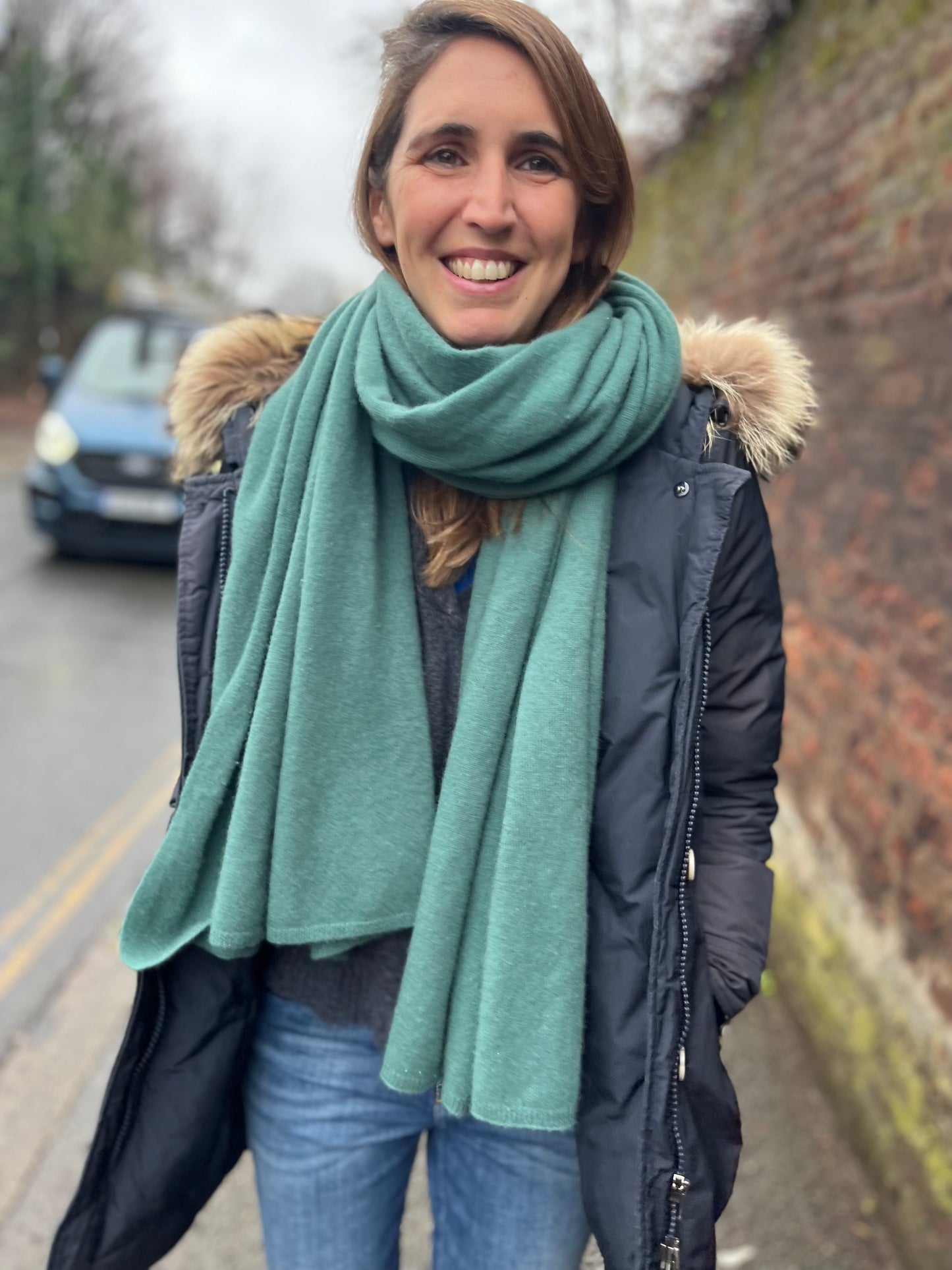 Hunter Green Cashmere Travel Wrap
