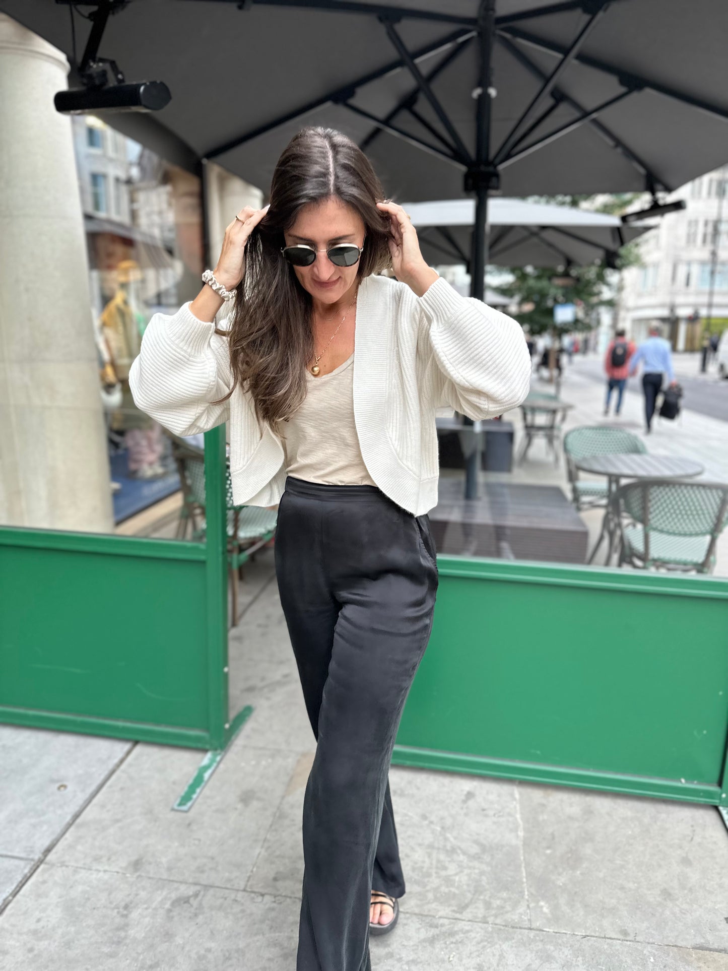 Cropped Cashmere Cocoon Cardigan