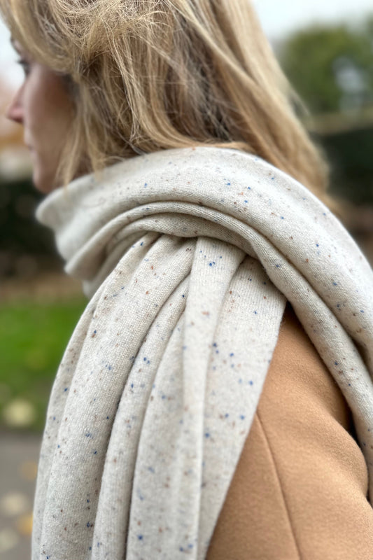 Cream Donegal Oversized Cashmere Travel Wrap