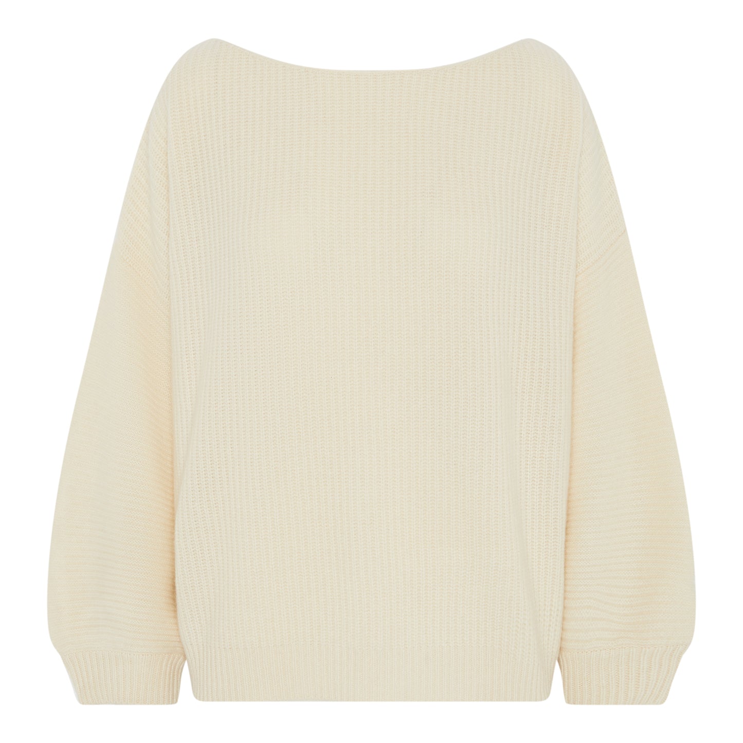 Fifi Off-The-Shoulder Cashmere Sweater Antique White