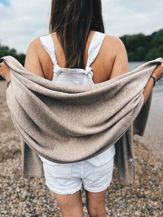 Latte Cashmere Travel Wrap