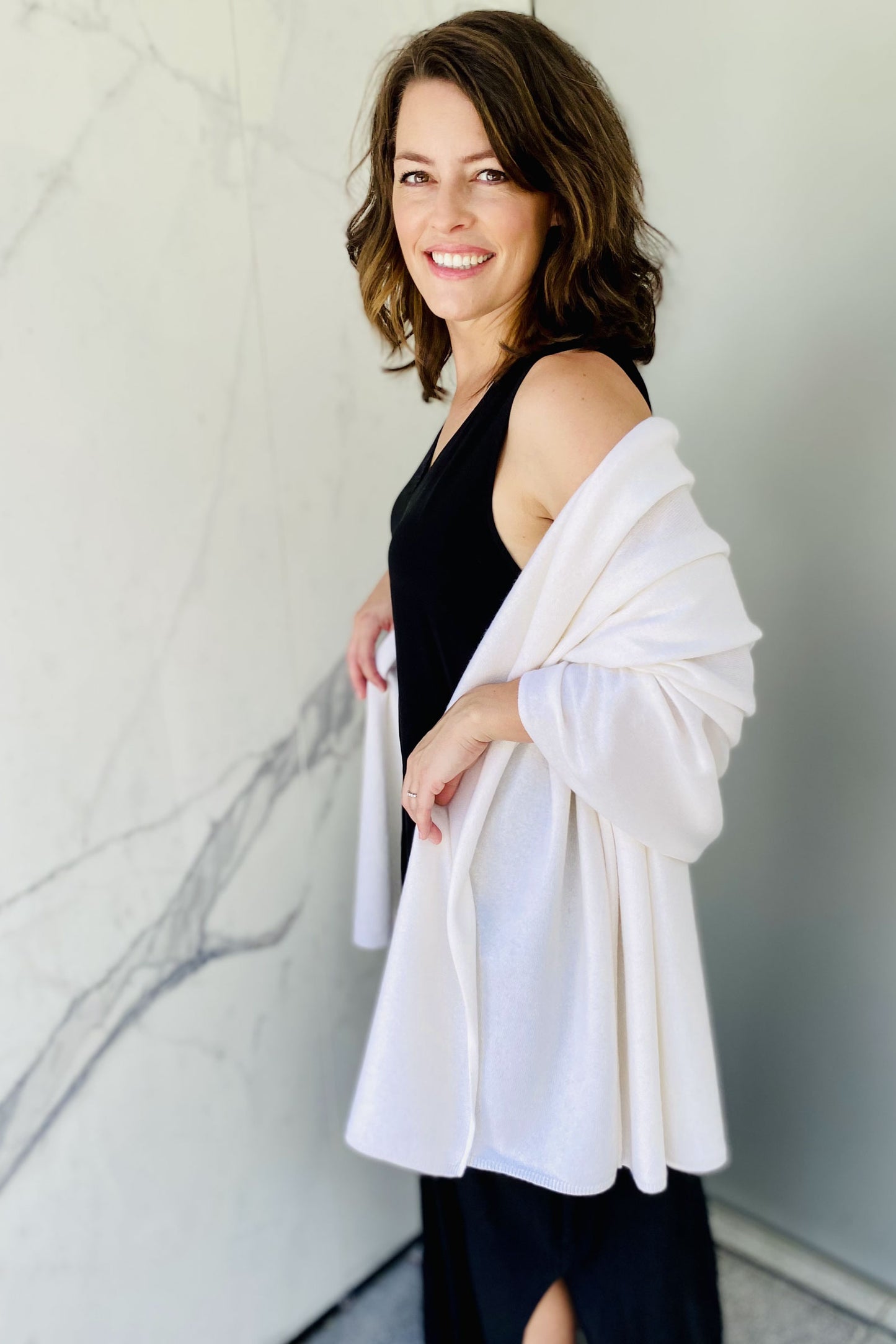 Winter White Travel Wrap