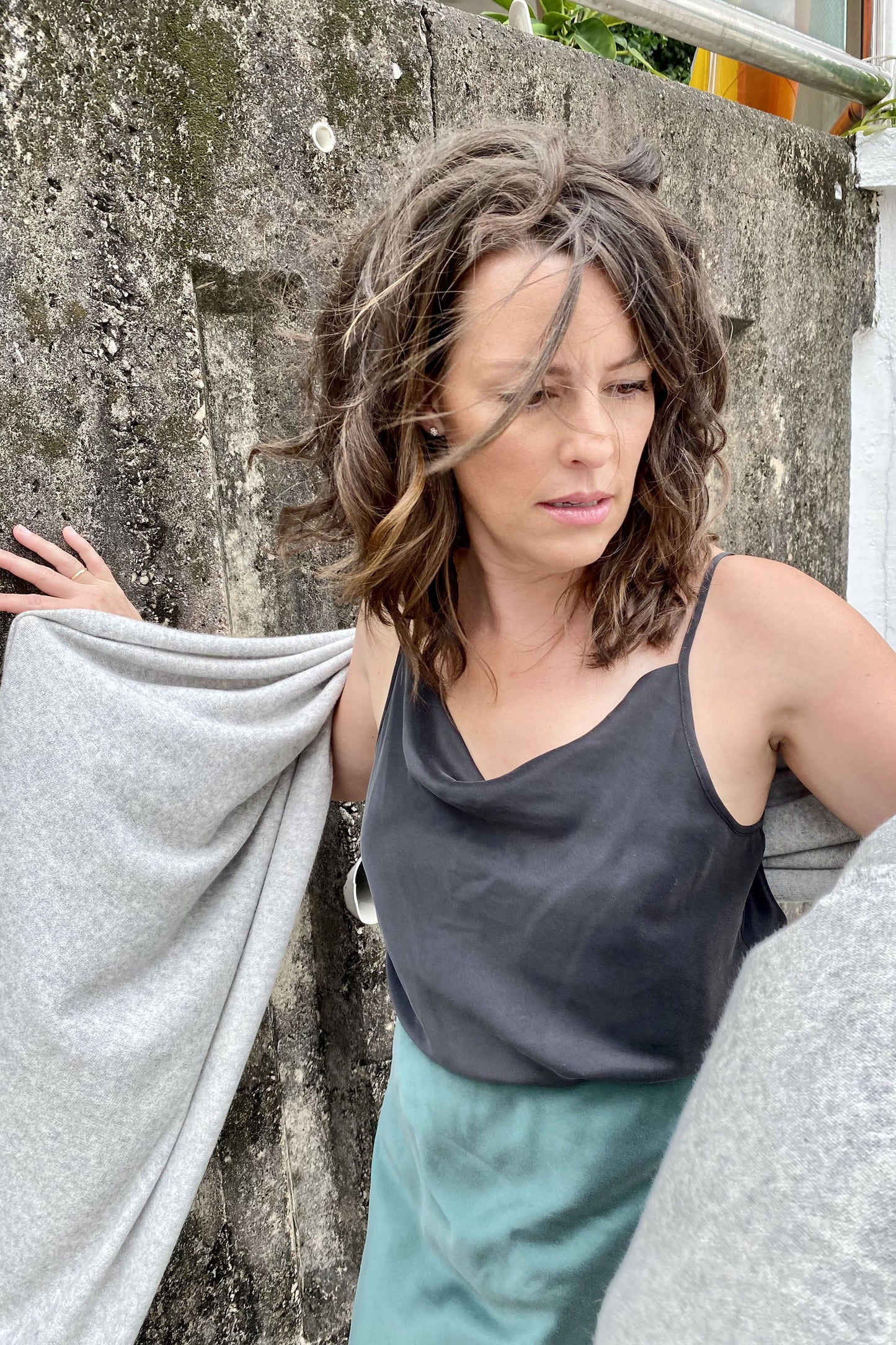 Heather Grey Cashmere Travel Wrap
