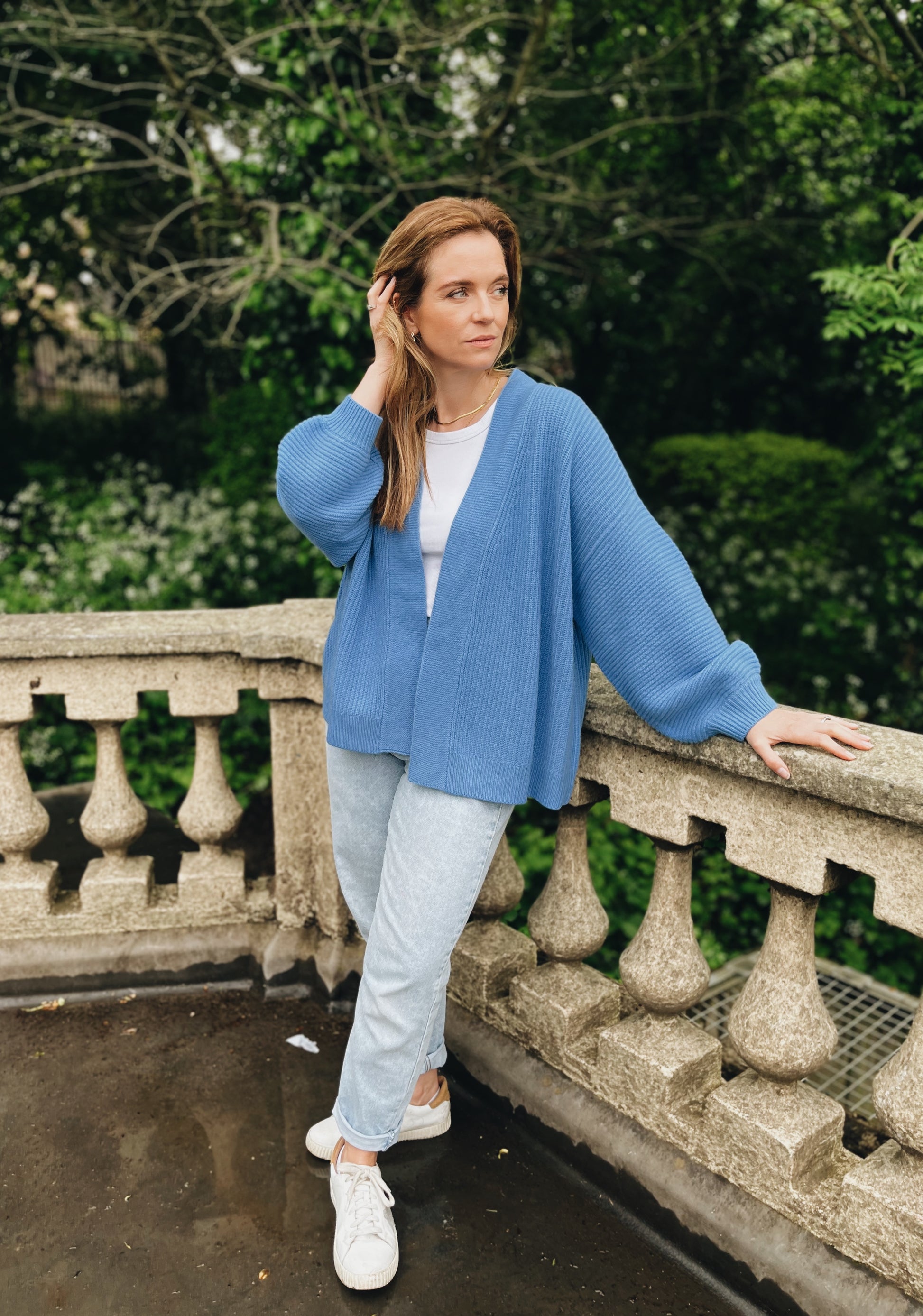 The Everyday Cardigan Cornflower Blue - Main Image