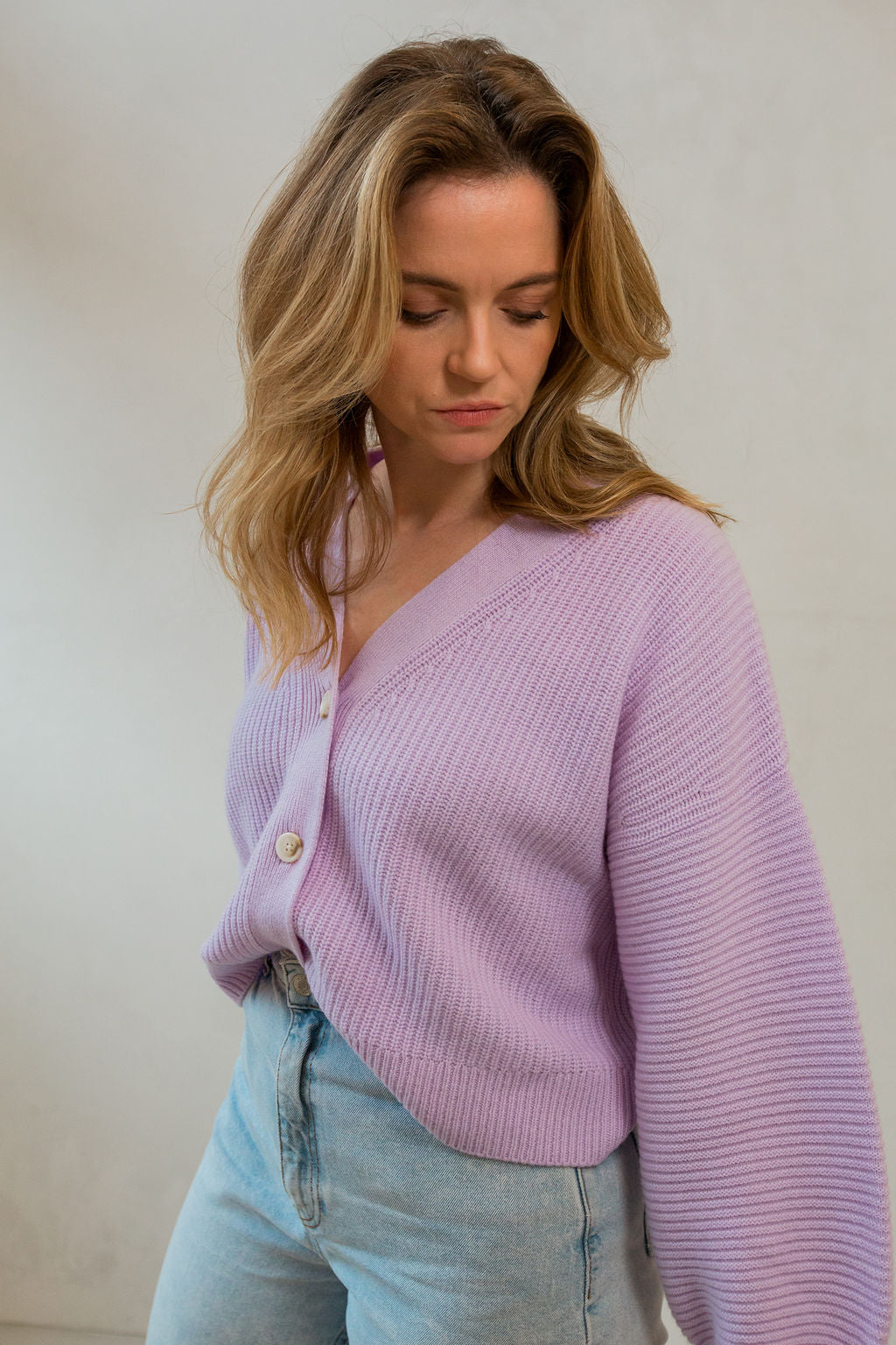 Jennifer Cardigan in Pretty Lilac