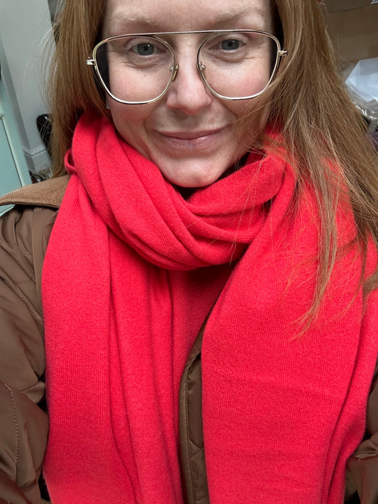 Coral Red Travel Wrap Medium
