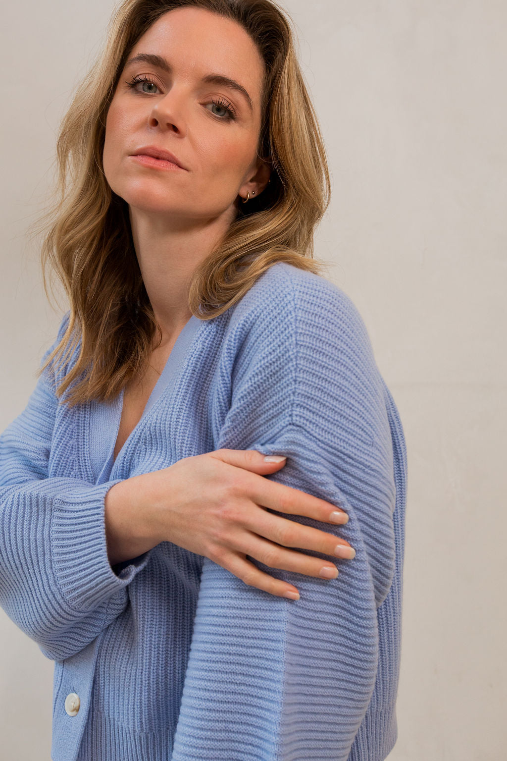 Jennifer Cardigan in Chambray Blue