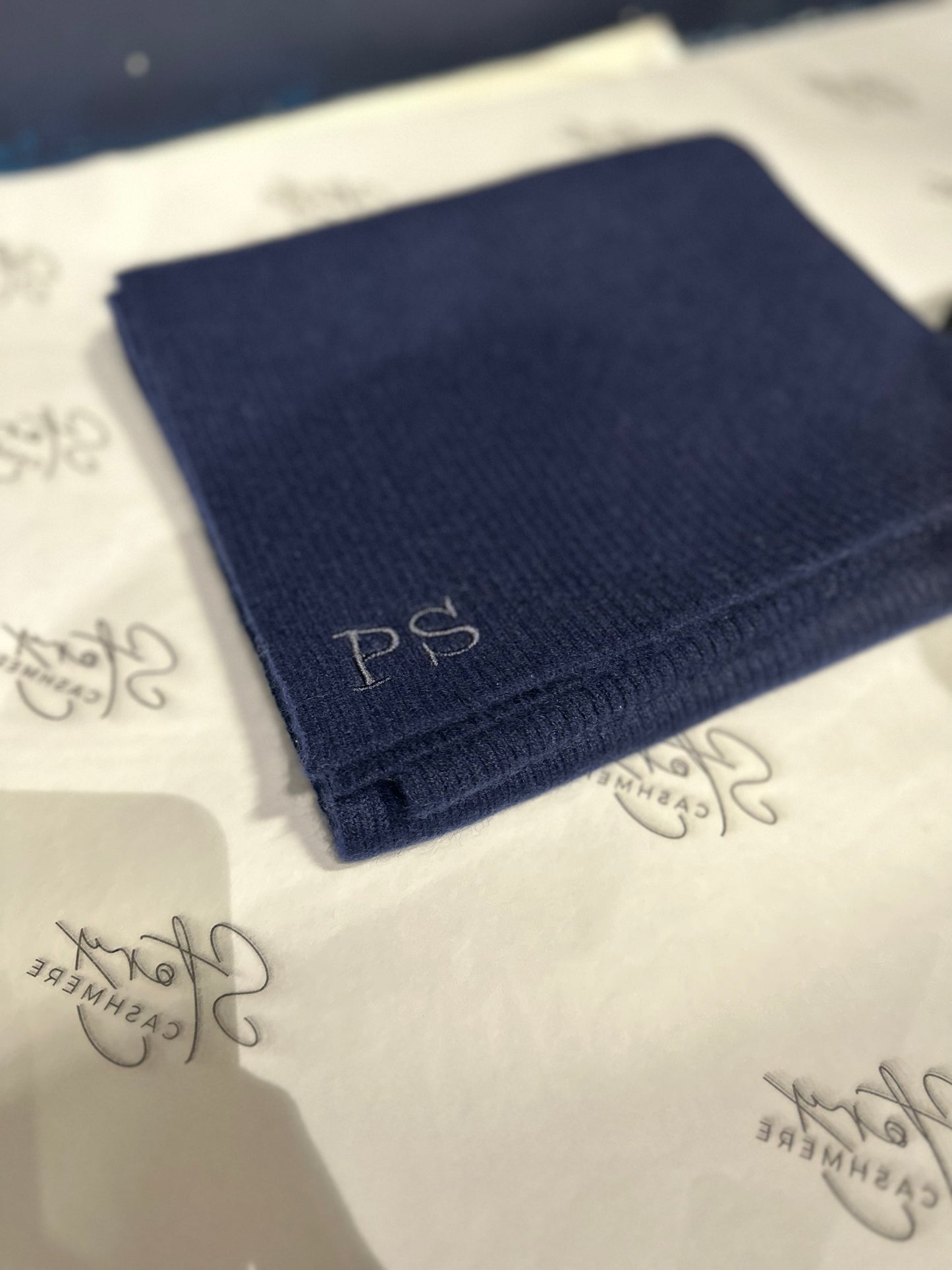 Men’s Ribbed 100% Cashmere Scarf