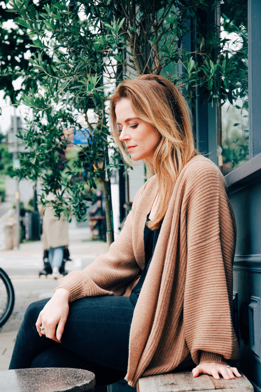The Everyday Cardigan Rich Caramel Pre-order Free Shipping