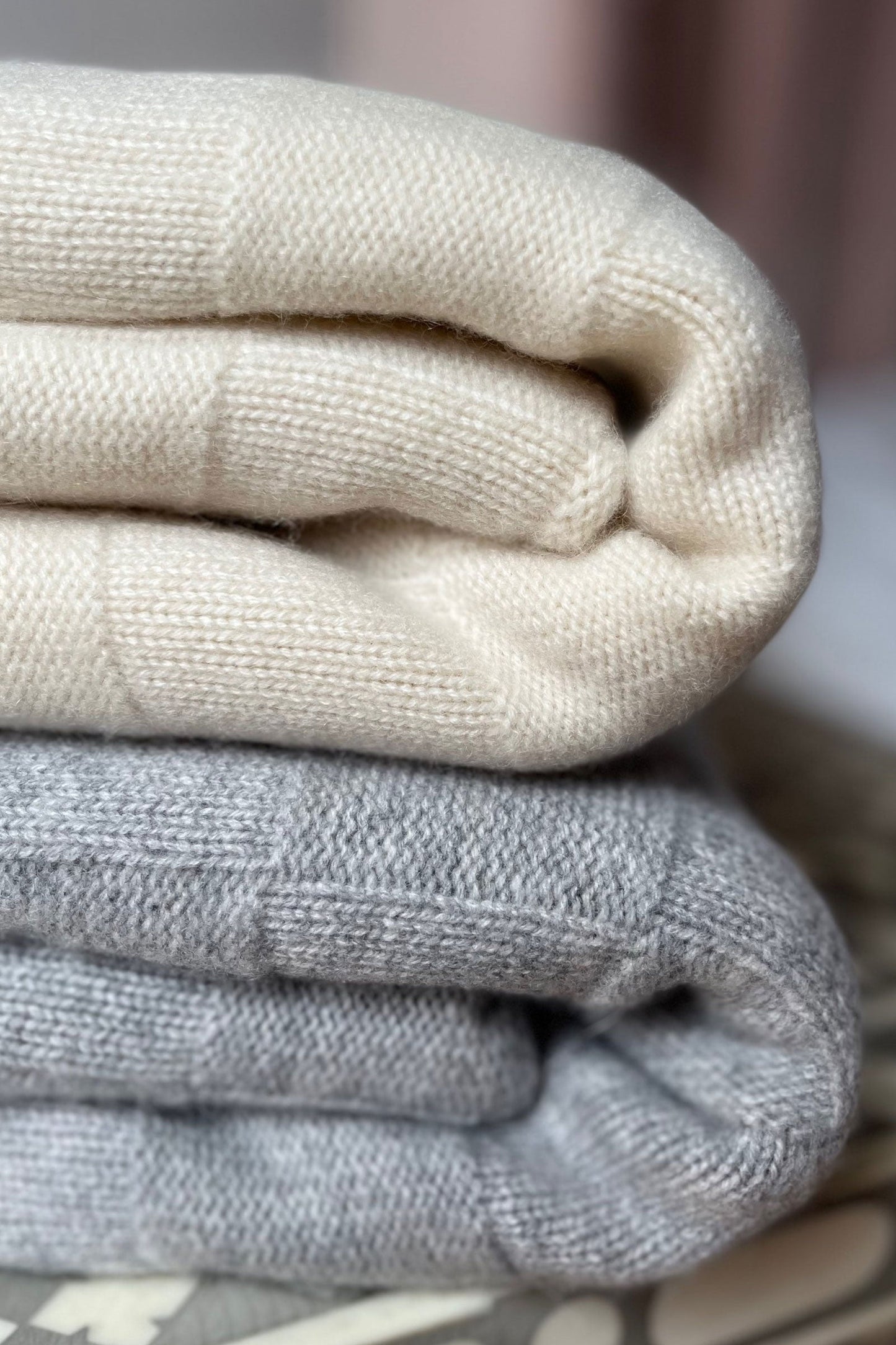 The Cashmere Cinema Blanket Antique White