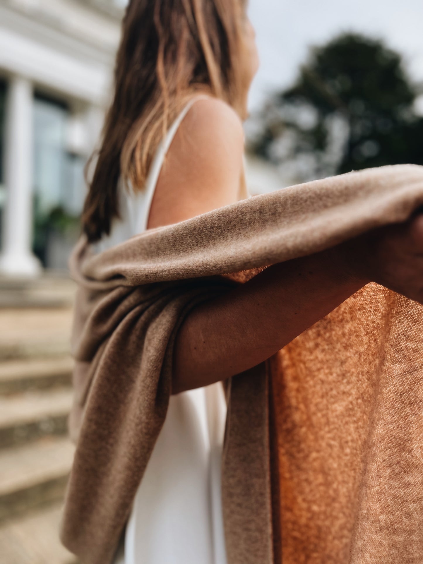 Rich Caramel Travel Wrap