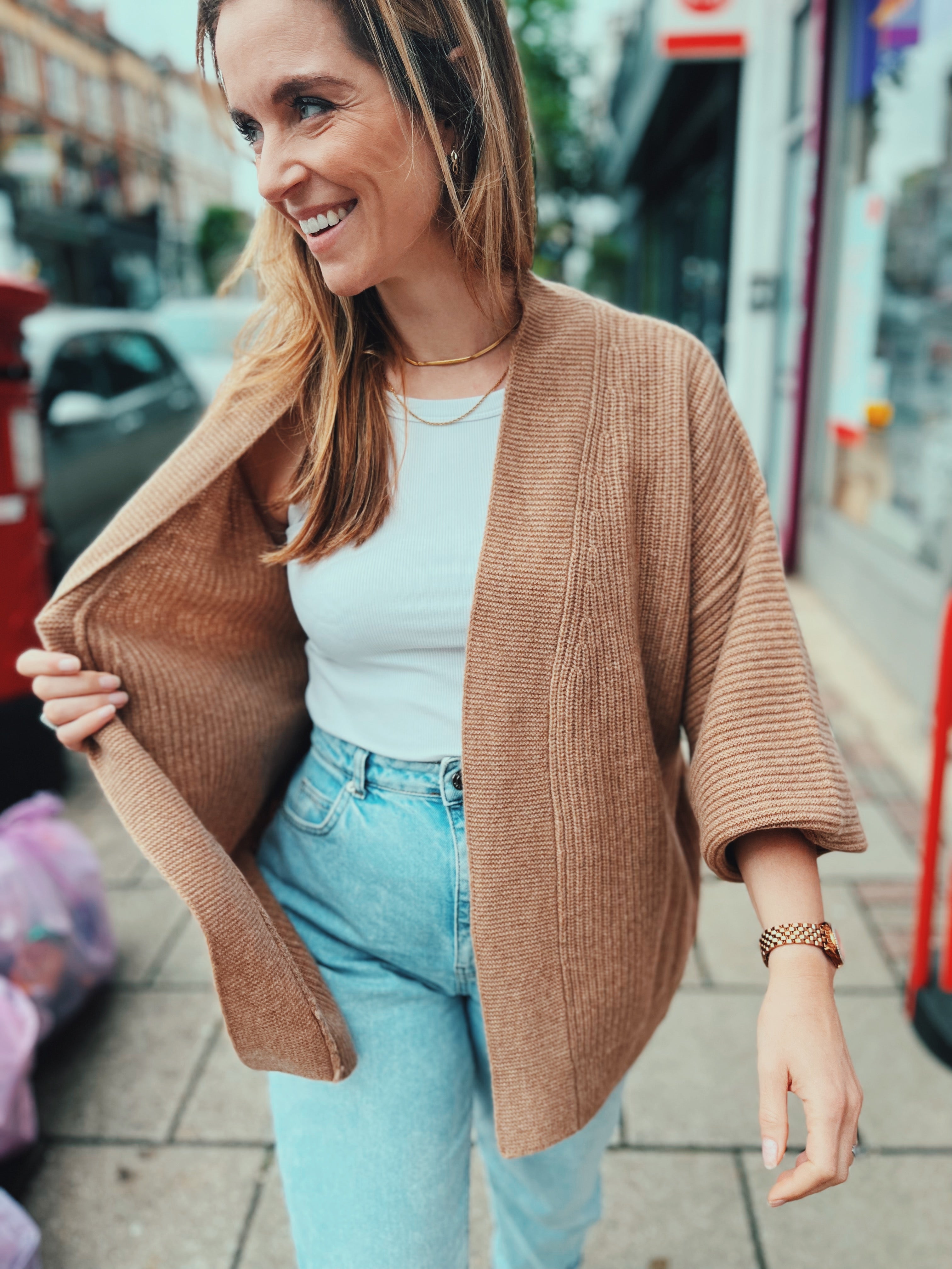 The Everyday Cardigan Rich Caramel