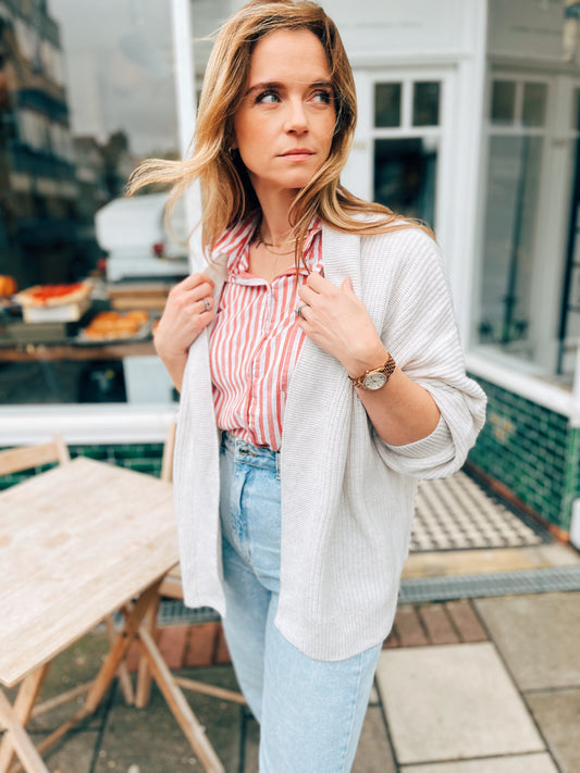 The Everyday Cardigan Cool Oat