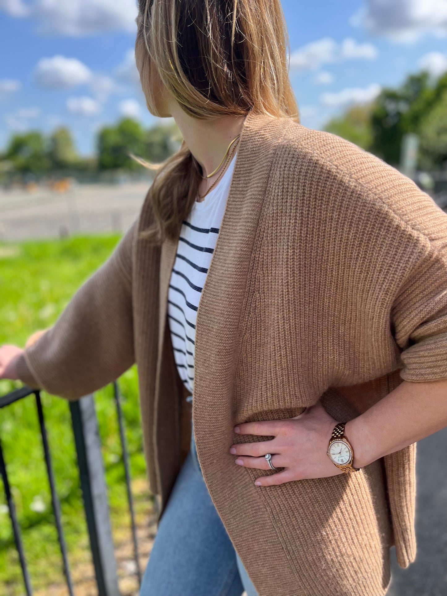 The Everyday Cardigan Rich Caramel Pre-order Free Shipping