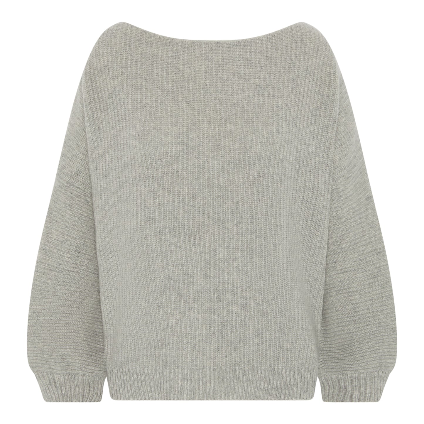 Fifi Off-The-Shoulder Cashmere Sweater English Grey
