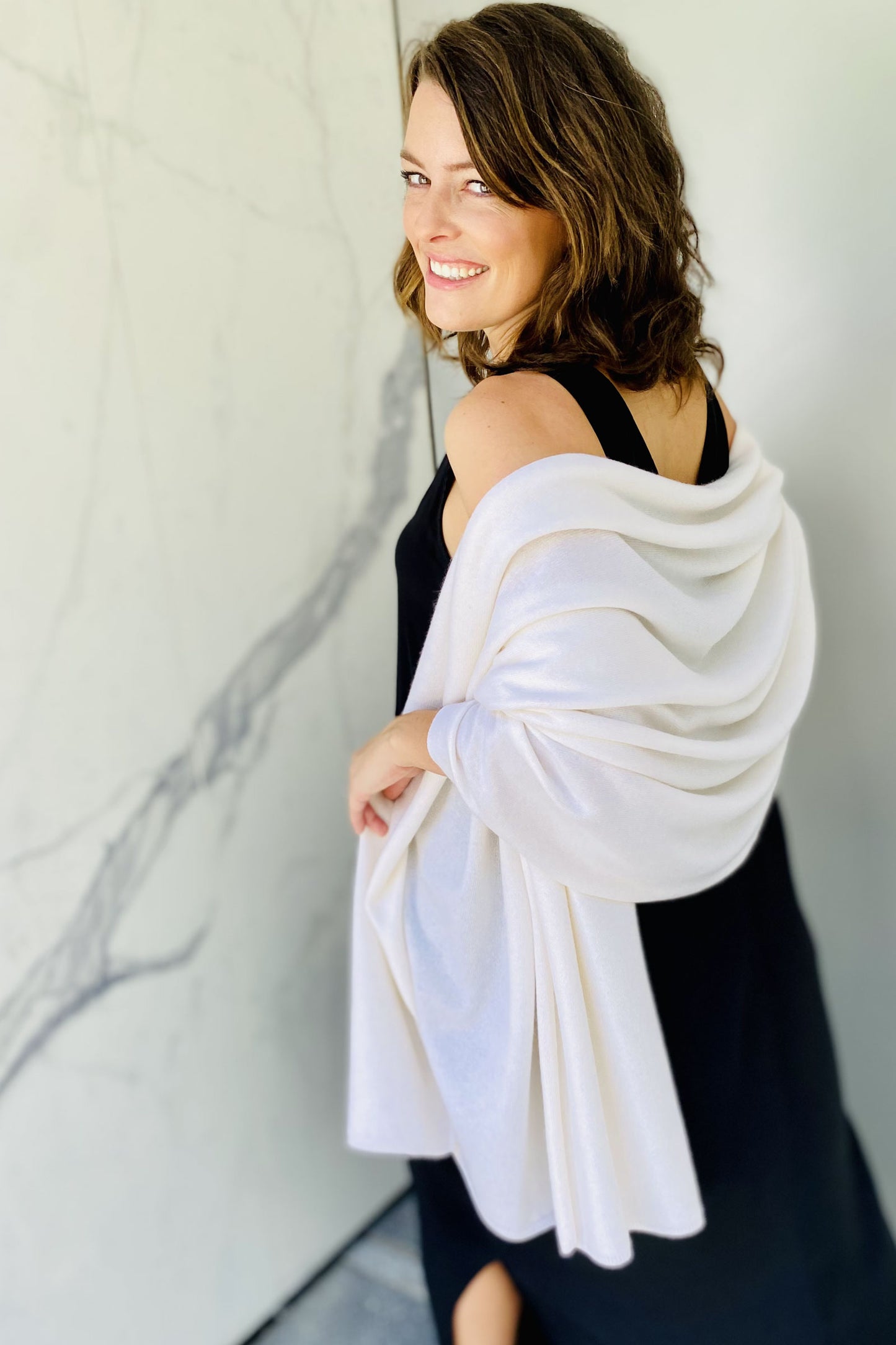 Winter White Travel Wrap